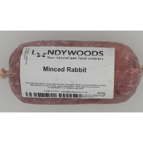 Landywoods Minced Rabbit 454g Frozen Raw Dog Food